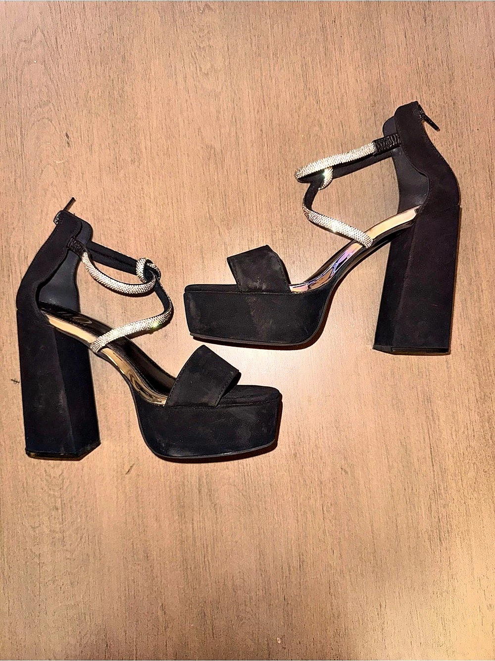 JLO Black Platform Heels